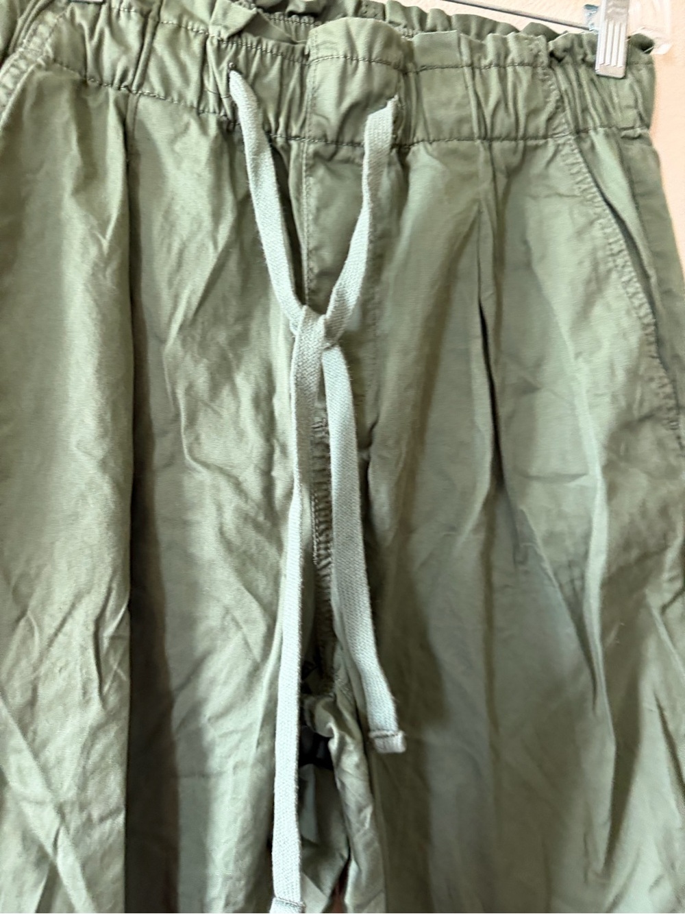 LOFT Olive Drawstring Pants - Picture 2 of 9
